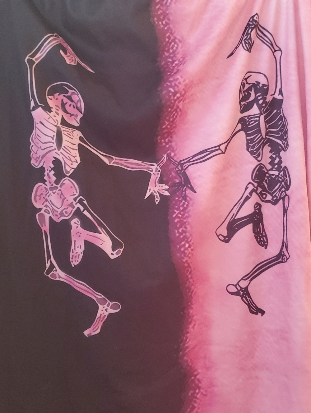 Shein $3/25 Pink Black Split Skeleton Dancing Strappy Dress Halloween Size L - Picture 3 of 3